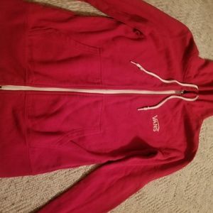 Medium red vans zip up jacket